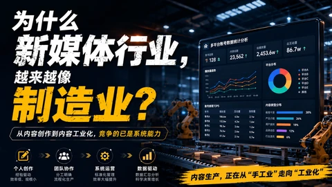 为什么新媒体行业，正在经历自己的“工业革命”？封面